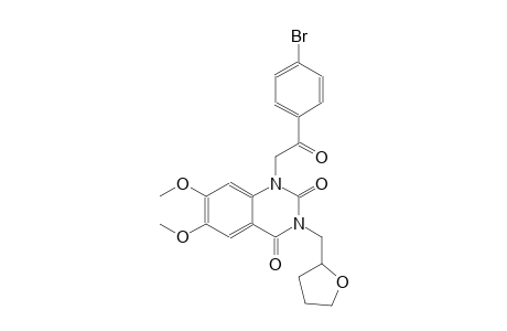 1-[2-(4-bromophenyl)-2-oxoethyl]-6,7-dimethoxy-3-(tetrahydro-2-furanylmethyl)-2,4(1H,3H)-quinazolinedione