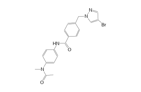 N-{4-[acetyl(methyl)amino]phenyl}-4-[(4-bromo-1H-pyrazol-1-yl)methyl]benzamide