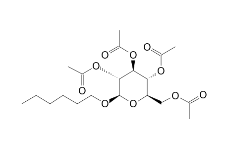 (2R,3R,4S,5S,6R)-2-Hexoxy-6-(hydroxymethyl)oxane-3,4,5-triol, tetraacetate