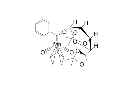 Dicarbonyl (cyclopentadienyl)[2,3 : 5,6-di-O-isopropylidene-.beta.-D-mannofuranosyloxy)phenylcarbene] manganese