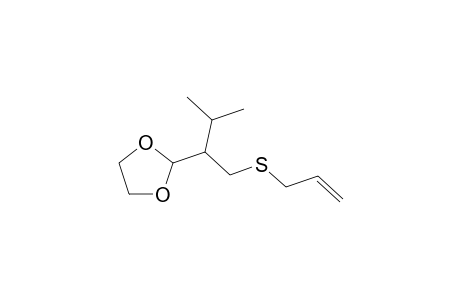 2-{1-[(Allylthio)methyl]-2-methylpropyl}-1,3-dioxolane