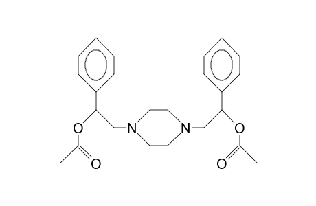 1,4-Bis-(2-phenyl-2-acetoxy-ethyl)-piperazine .alpha.-form