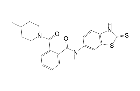 2-(4-Methylpiperidin-1-yl)carbonyl-N-(2-sulfanylidene-3H-1,3-benzothiazol-6-yl)benzamide