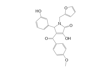 1-(2-Furylmethyl)-3-hydroxy-5-(3-hydroxyphenyl)-4-(4-methoxybenzoyl)-1,5-dihydro-2H-pyrrol-2-one