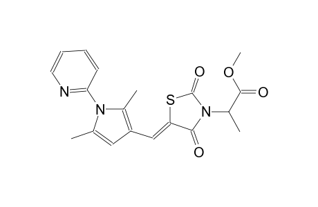 methyl 2-((5Z)-5-{[2,5-dimethyl-1-(2-pyridinyl)-1H-pyrrol-3-yl]methylene}-2,4-dioxo-1,3-thiazolidin-3-yl)propanoate