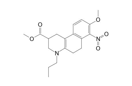 1,2,3,4,5,6-hexahydro-8-methoxy-7-nitro-4-propylbenzo[f]quinoline-2 carboxylic acid, methyl ester