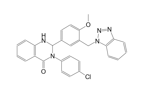 2-[3-(1H-1,2,3-benzotriazol-1-ylmethyl)-4-methoxyphenyl]-3-(4-chlorophenyl)-2,3-dihydro-4(1H)-quinazolinone