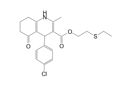 3-quinolinecarboxylic acid, 4-(4-chlorophenyl)-1,4,5,6,7,8-hexahydro-2-methyl-5-oxo-, 2-(ethylthio)ethyl ester
