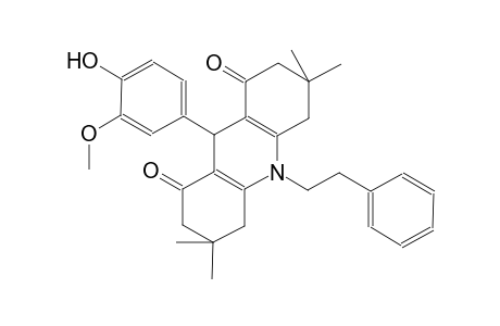 1,8(2H,5H)-acridinedione, 3,4,6,7,9,10-hexahydro-9-(4-hydroxy-3-methoxyphenyl)-3,3,6,6-tetramethyl-10-(2-phenylethyl)-