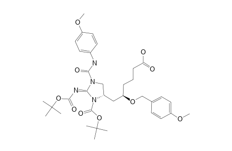 #22;(+)-(5R,4'S)-6-[N,3'-BIS-(TERT.-BUTOXYCARBONYL)-1'-(PARA-METHOXYPHENYLCARBAMOYL)-2'-IMINOIMIDAZOLIDIN-4'-YL]-5-(PARA-METHOXYBENZYLOXY)-HEXANOIC-ACID