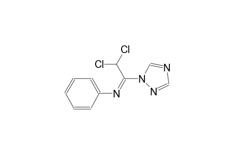 N-[(E)-2,2-dichloro-1-(1H-1,2,4-triazol-1-yl)ethylidene]aniline