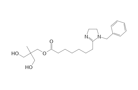 1H-Imidazole-2-heptanoic acid, 4,5-dihydro-1-(phenylmethyl)-, 3-hydroxy-2-(hydroxymethyl)-2-methylpropyl ester