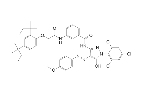 3-{[(2,4-ditert-pentylphenoxy)acetyl]amino}-N-[5-hydroxy-4-[(E)-(4-methoxyphenyl)diazenyl]-1-(2,4,6-trichlorophenyl)-1H-pyrazol-3-yl]benzamide