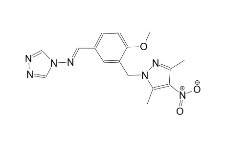 N-((E)-{3-[(3,5-dimethyl-4-nitro-1H-pyrazol-1-yl)methyl]-4-methoxyphenyl}methylidene)-4H-1,2,4-triazol-4-amine