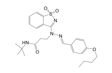propanamide, 3-[(2E)-2-[(4-butoxyphenyl)methylene]-1-(1,1-dioxido-1,2-benzisothiazol-3-yl)hydrazino]-N-(1,1-dimethylethyl)-