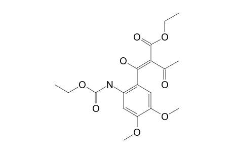 ETHYL-[(4,5-DIMETHOXY-2-ETHOXYCARBONYLAMINOPHENYL)-HYDROXYMETHYLIDENE]-ACETOACETATE;ENOL-FORM