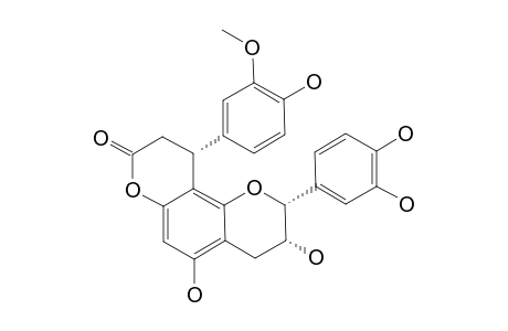 SMIGLABRONE-B;EPICATECHIN-(7,8-BC)-4-ALPHA-(3-METHOXY-4-HYDROXY-PHENYL)-DIHYDRO-2(3H)-PYRANONE