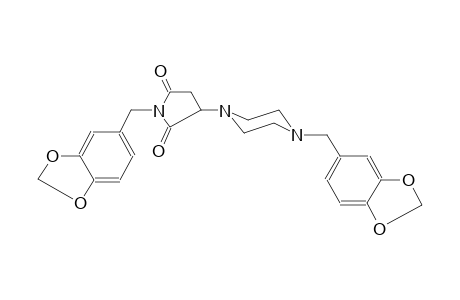 2,5-pyrrolidinedione, 1-(1,3-benzodioxol-5-ylmethyl)-3-[4-(1,3-benzodioxol-5-ylmethyl)-1-piperazinyl]-