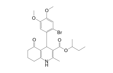 4-(2-bromo-4,5-dimethoxy-phenyl)-5-keto-2-methyl-4,6,7,8-tetrahydro-1H-quinoline-3-carboxylic acid sec-butyl ester