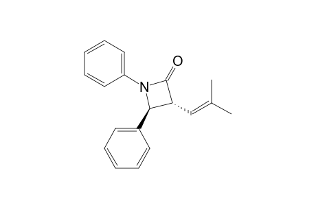trans-1,4-Diphenyl-3-(2-methylpropenyl)azetidin-2-one