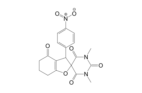 1',3'-Dimethyl-3-(4-nitrophenyl)-3,5,6,7-tetrahydro-2'H,4H-spiro[benzofuran-2,5'-pyrimidine]-2',4,4',6'(1'H,3'H)-tetraone