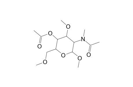 Methyl 4-O-acetyl-2-[acetyl(methyl)amino]-2-deoxy-3,6-di-O-methylhexopyranoside
