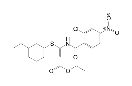 benzo[b]thiophene-3-carboxylic acid, 2-[(2-chloro-4-nitrobenzoyl)amino]-6-ethyl-4,5,6,7-tetrahydro-, ethyl ester