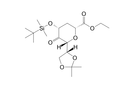 (2R,4R,6R)-4-[tert-butyl(dimethyl)silyl]oxy-6-[(4R)-2,2-dimethyl-1,3-dioxolan-4-yl]-5-keto-tetrahydropyran-2-carboxylic acid ethyl ester