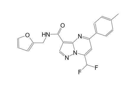 7-(difluoromethyl)-N-(2-furylmethyl)-5-(4-methylphenyl)pyrazolo[1,5-a]pyrimidine-3-carboxamide