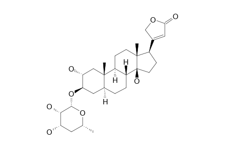 2.alpha.-Hydroxy-uzarigenin-3-(4,6-dideoxy.beta.-D-lyxo-hexopyranoside)