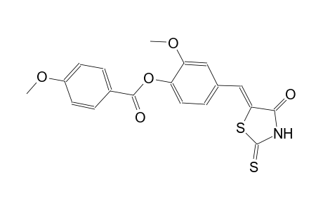 2-methoxy-4-[(Z)-(4-oxo-2-thioxo-1,3-thiazolidin-5-ylidene)methyl]phenyl 4-methoxybenzoate