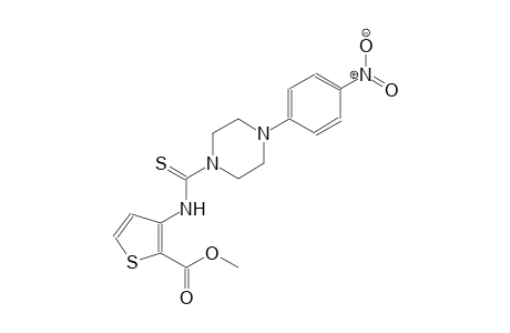 2-thiophenecarboxylic acid, 3-[[[4-(4-nitrophenyl)-1-piperazinyl]carbonothioyl]amino]-, methyl ester