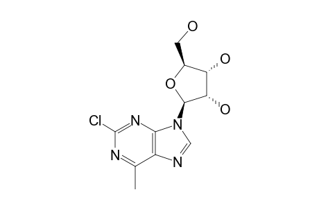 2-CHLORO-6-METHYL-9-(BETA-D-RIBOFURANOSYL)-PURINE