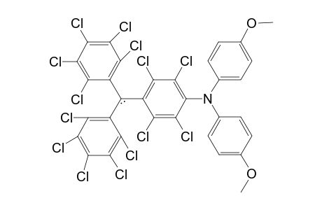 1-[bis(p-Methoxyphenyl)amino]-4-[p'-(bis<pentachlorophenyl)methylenium]-tetrachlorobenzene