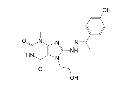 7-(2-hydroxyethyl)-8-{(2E)-2-[1-(4-hydroxyphenyl)ethylidene]hydrazino}-3-methyl-3,7-dihydro-1H-purine-2,6-dione