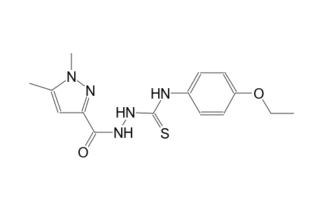 2-[(1,5-dimethyl-1H-pyrazol-3-yl)carbonyl]-N-(4-ethoxyphenyl)hydrazinecarbothioamide