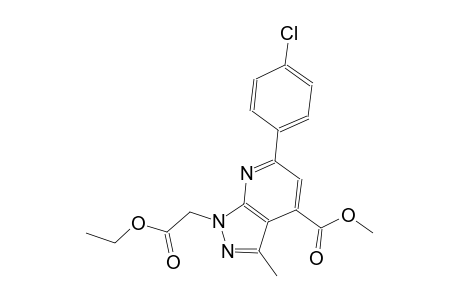 1H-pyrazolo[3,4-b]pyridine-1-acetic acid, 6-(4-chlorophenyl)-4-(methoxycarbonyl)-3-methyl-, ethyl ester