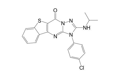 2-(Isopropylamino)-1-(4-chlorophenyl)benzo[4,5]thieno[3,2-d][1,2,4]triazolo[1,5-a]pyrimidin-5(1H)-one