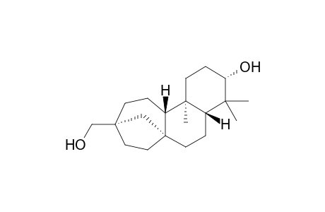 17-Norkaurane-13-methanol, 3-hydroxy-, (3.beta.,8.beta.,13.beta.)-