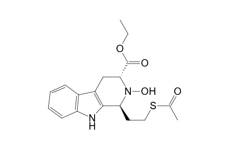 1H-Pyrido[3,4-b]indole-3-carboxylic acid, 1-[2-(acetylthio)ethyl]-2,3,4,9-tetrahydro-2-hydroxy-, ethyl ester, trans-