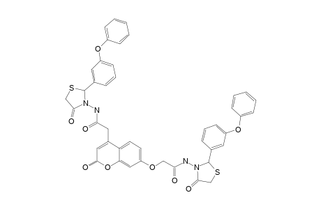 #5H;2-[2-OXO-7-[[4-OXO-2-(3-PHENOXYPHENYL)-THIAZOLIDIN-3-YLCARBAMOYL]-METHOXY]-2H-CHROMEN-4-YL]-N-[4-OXO-2-(3-PHENOXYPHENYL)-THIAZOLIDIN-3-YL]-ACETAMIDE