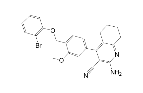 2-amino-4-{4-[(2-bromophenoxy)methyl]-3-methoxyphenyl}-5,6,7,8-tetrahydro-3-quinolinecarbonitrile