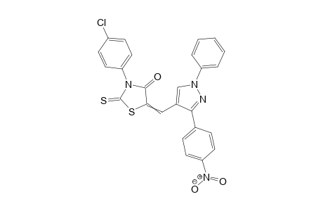 3-(4-chlorophenyl)-5-((3-(4-nitrophenyl)-1-phenyl-1H-pyrazol-4-yl)methylene-2-thioxothiazolidin-4-one)