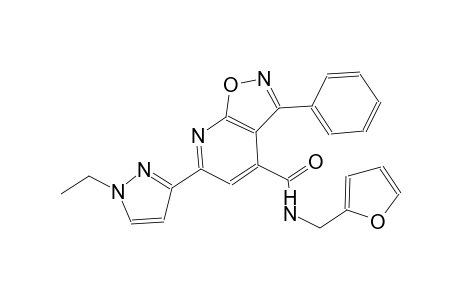 isoxazolo[5,4-b]pyridine-4-carboxamide, 6-(1-ethyl-1H-pyrazol-3-yl)-N-(2-furanylmethyl)-3-phenyl-