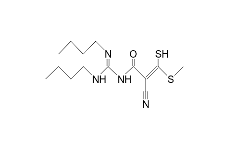 1-(2-Cyano-3-mercapto-3-methylthio-1-oxo-prop-2-enyl)-3N,4N-dibutyl-guanidine