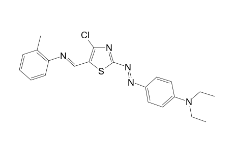 4-Chloro-2-[4-(diethyl)amino)phenylazo]-5-(2-tolyliminomethyl)thiazole