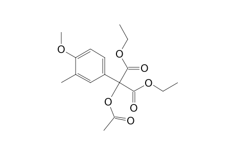Propanedioic acid, (acetyloxy)(4-methoxy-3-methylphenyl)-, diethyl ester