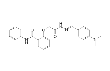 2-{[(4'-(Dimethylaminobenzylidene)-hydrazinocarbonyl]methoxy}-N-phenylbenzamide