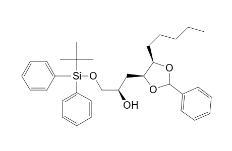 1,3-Dioxolane-4-ethanol, .alpha.-[[[(1,1-dimethylethyl)diphenylsilyl]oxy]methyl]-5-pentyl-2-phenyl-, [2.alpha.,4.alpha.(R*),5.alpha.]-(.+-.)-