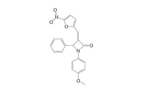 (E)-1-(4-METHOXYPHENYL)-3-(5-NITROFURAN-2-YLMETHYLENE)-4-PHENYLAZETIDIN-2-ONE